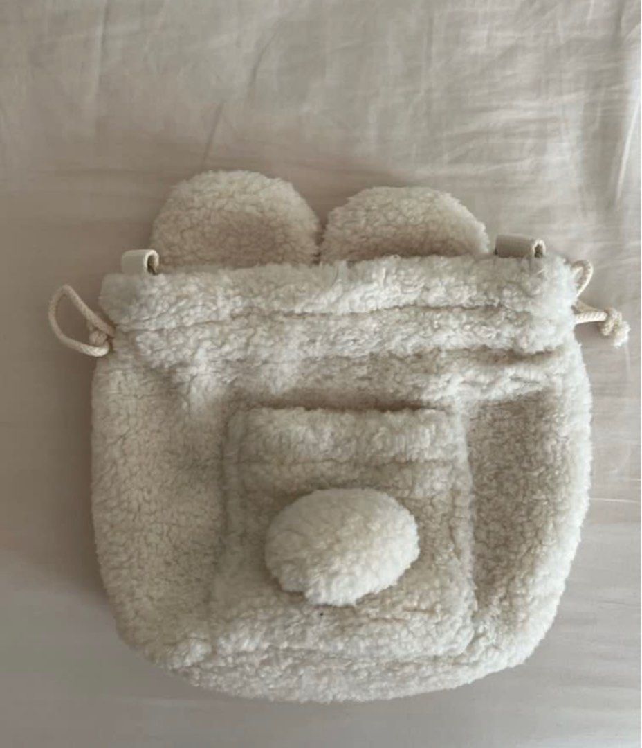 Fluffy Bunny Rabbit Drawstring Bag (Category: Cross-body Bags) located in Pasig City. Submitted by tiny_studios (Listing ID 1440189649, Image 3). Description: Fluffy bunny bag from UK artist. Drawstring pouch with detachable straps so can be worn many ways. - high quality and thick fabric.