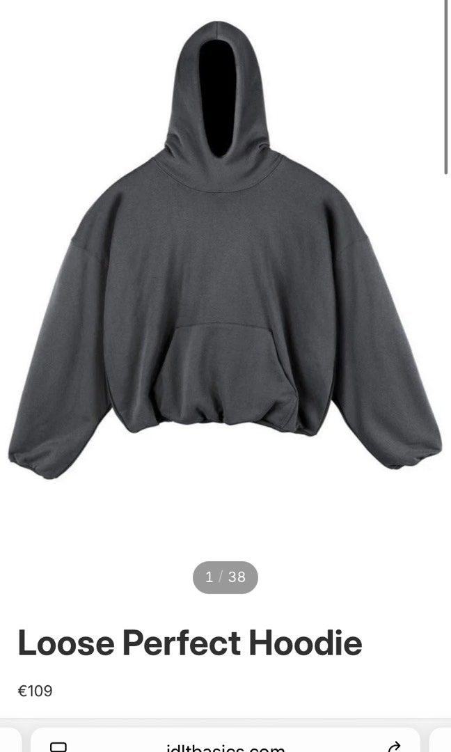 Grey IDLT Oversized Loose Perfect Hoodie (Category: Hoodies) located in Las Pinas. Submitted by hapimart_store (Listing ID 1440087559, Image 3). Description: IDLT oversized loose perfect hoodie very thick and good quality heavy hoodie from taobao size M on tag RFS: wrong size Location: Las Pinas City Pulang Lupa 2 Shipping fee to be shouldered by buyer.