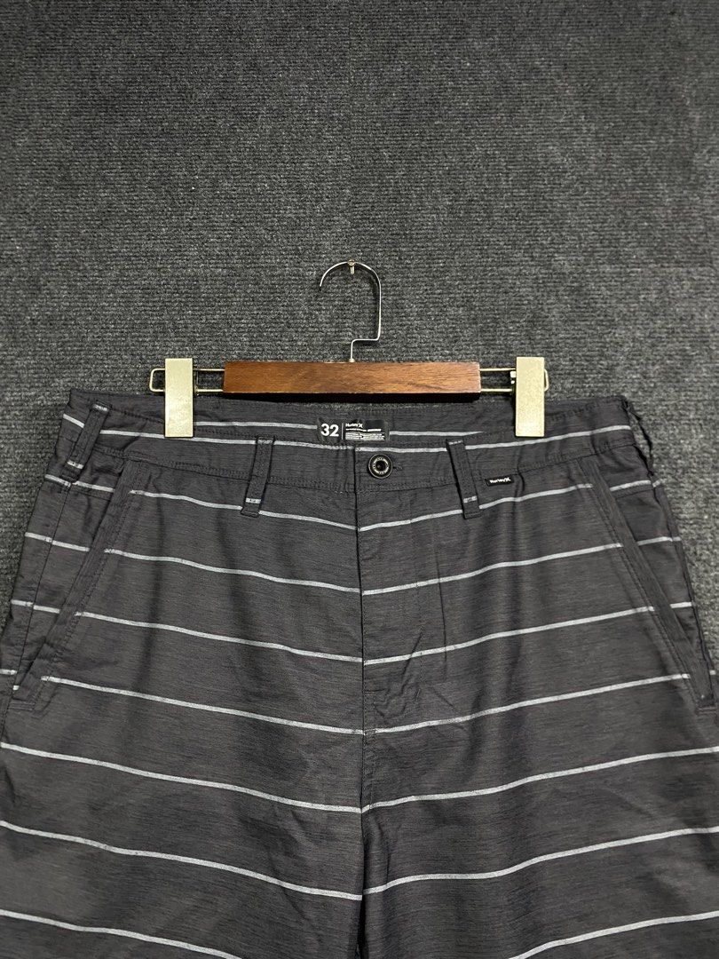 Hurley Striped Board Shorts Size 32 (Category: Swim Trunks & Board Shorts) located in Bolinao. Submitted by frenced28 (Listing ID 1440162480, Image 3). Description: Waistline:34, length:22 - Brand: Hurley - Type: Board Shorts - Size: 32 on tag - Color: Dark Grey with White Horizontal Stripes - Ideal for: Beach, pool, summer activities.