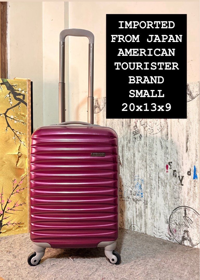 IMPORTED FROM JAPAN AMERICAN TOURISTER BRAND SMALL SIZE LUGGAGE (Category: Luggage) located in Valenzuela. Submitted by dkjapansurplus (Listing ID 1440093508, Image 1). Description: 🇯🇵IMPORTED FROM JAPAN AMERICAN TOURISTER BRAND SMALL SIZE LUGGAGE 🇯🇵 🎯 CODED LOCK TSA APPROVED 130 🎯 LIGHTWEIGHT 🎯 SMOOTH 360 WHEELS ROTATION 🎯 POLYCARBONATE CASE 🎯 TOP HANDLE CARRY 🎯 SMOOTH PUSH HANDLE TROLLEY 🎯 WIDE SPACE CAPACITY NO ISSUE… MINIMAL MARK O