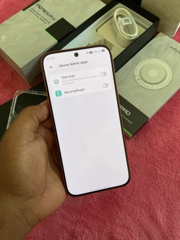infinitx note 60 pro 16gb 256gb 14 days old (Category: Android Others) located in Santa Rosa. Submitted by karlgadgets (Listing ID 1440183350, Image 3). Description: 16gb ram 256gb storage infinix note 60 pro complete package 2 weeks old makinis na makinis.