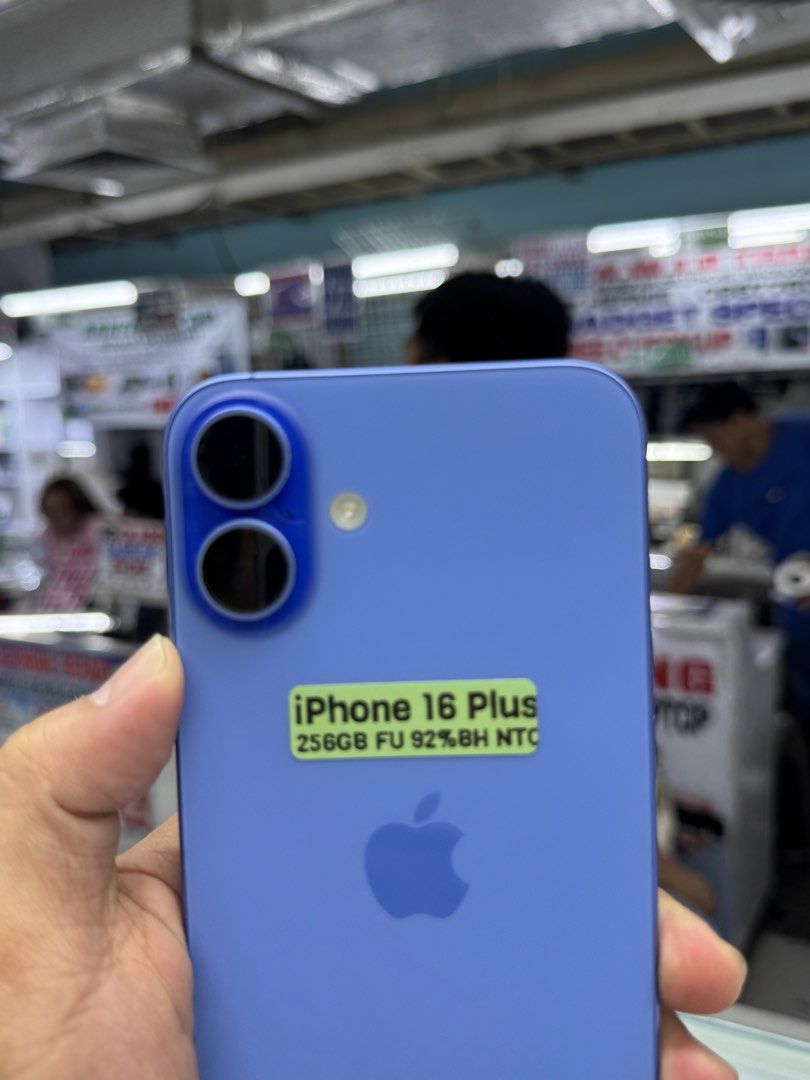 iPhone 16 Plus 256GB 92%BH Openline NTC Approved 99%smooth No issues (Category: iPhone 16 Series) located in San Juan City. Submitted by saabangadgetshop (Listing ID 1439997377, Image 2). Description: Onhand | Pre-owned iPhone 16 Plus 256GB OPENLINE NTC APPROVED Battery Health 92% NO HIDDEN ISSUES NO HISTORY OF REPAIR 99%Smooth TEST TO SAWA RESET ALL YOU WANT TEST ALL YOU WANT NOT REFURBISHED AUTHENTIC PHONE ALL WORKING (FREE 3UTOOLS) iPhones iPa