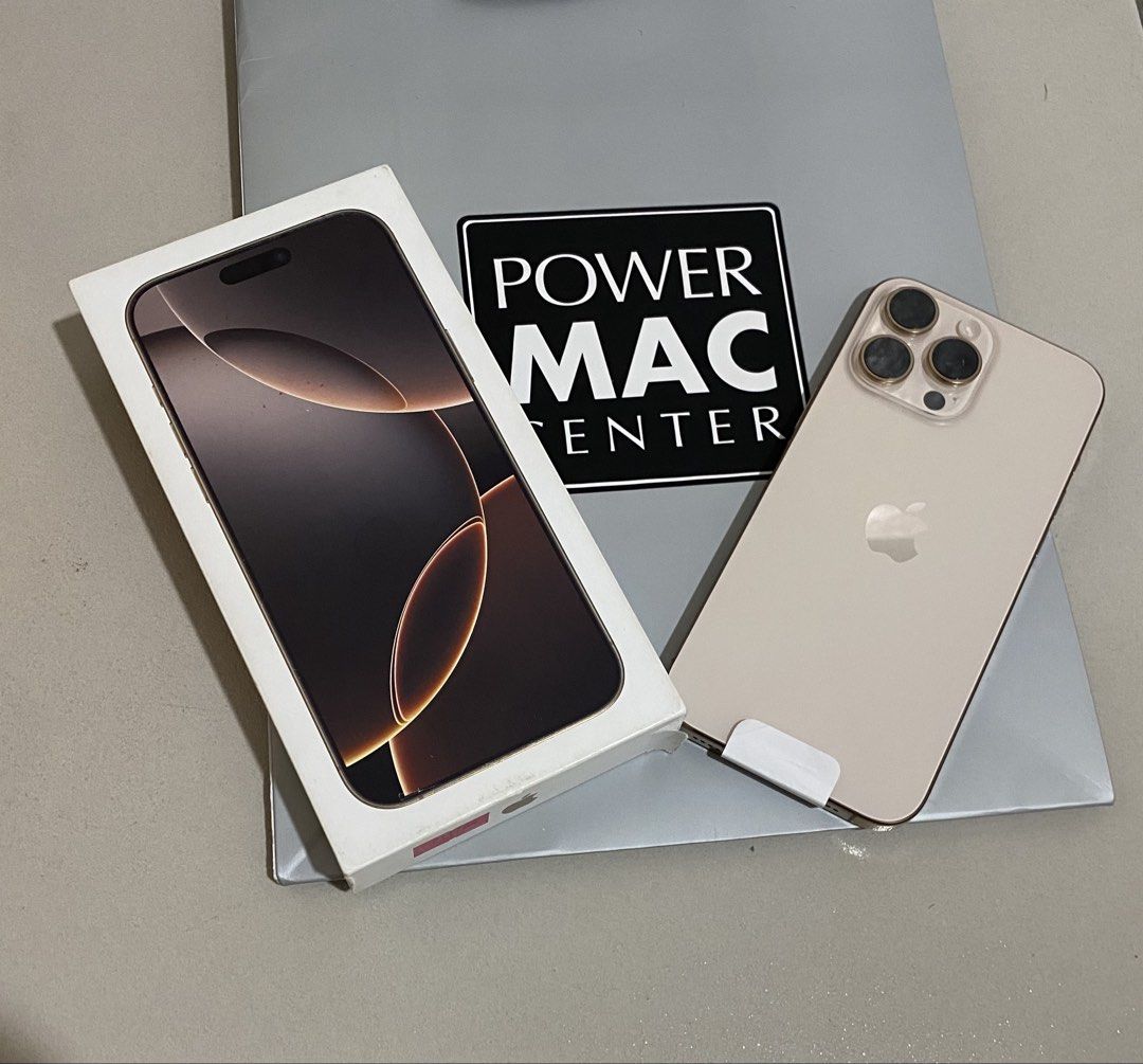 iPhone 16 Pro Max 256gb (0 Cycle Count- Activated Only) (Category: iPhone 16 Series) located in San Carlos. Submitted by marco1199 (Listing ID 1440069070, Image 1). Description: iPhone 16 Pro Max 256gb Desert Titanium ✨ Inopen lang for Checking Never Used pati accessory 0 Cycle Count💯 100% Batter Health 🔋 1 of 1 unit, Malaki na tipid from sealed .