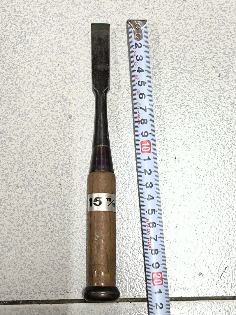 Japan Wood chisel (Category: Home Improvement Tools & Accessories) located in Angeles City. Submitted by yellowbrickstore (Listing ID 1440150666, Image 1). Description: - Authentic Japan Wood Chisel - Blade width approximately 15mm - Durable construction for woodworking - Shows minor signs of use on handle, but blade is sharp and functional shipping via jnt express Saturday sked only pick up AC lnw Pampanga gcash Gotyme payment only .