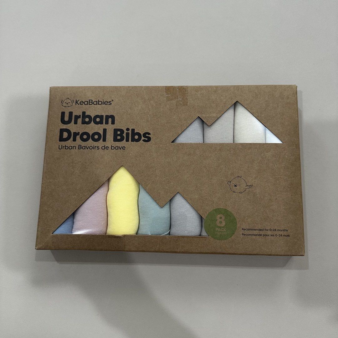 KeaBabies Urban Drool Bibs 8 Pack (Category: Babies & Kids Fashion) located in Manila. Submitted by sammiegm (Listing ID 1440075029, Image 3). Description: ₱1000 / 8 pcs - 8-pack KeaBabies Urban Drool Bibs - Designed for babies aged 0-24 months - Ideal for drooling babies - Comes in a variety of muted tones and pastel colors.