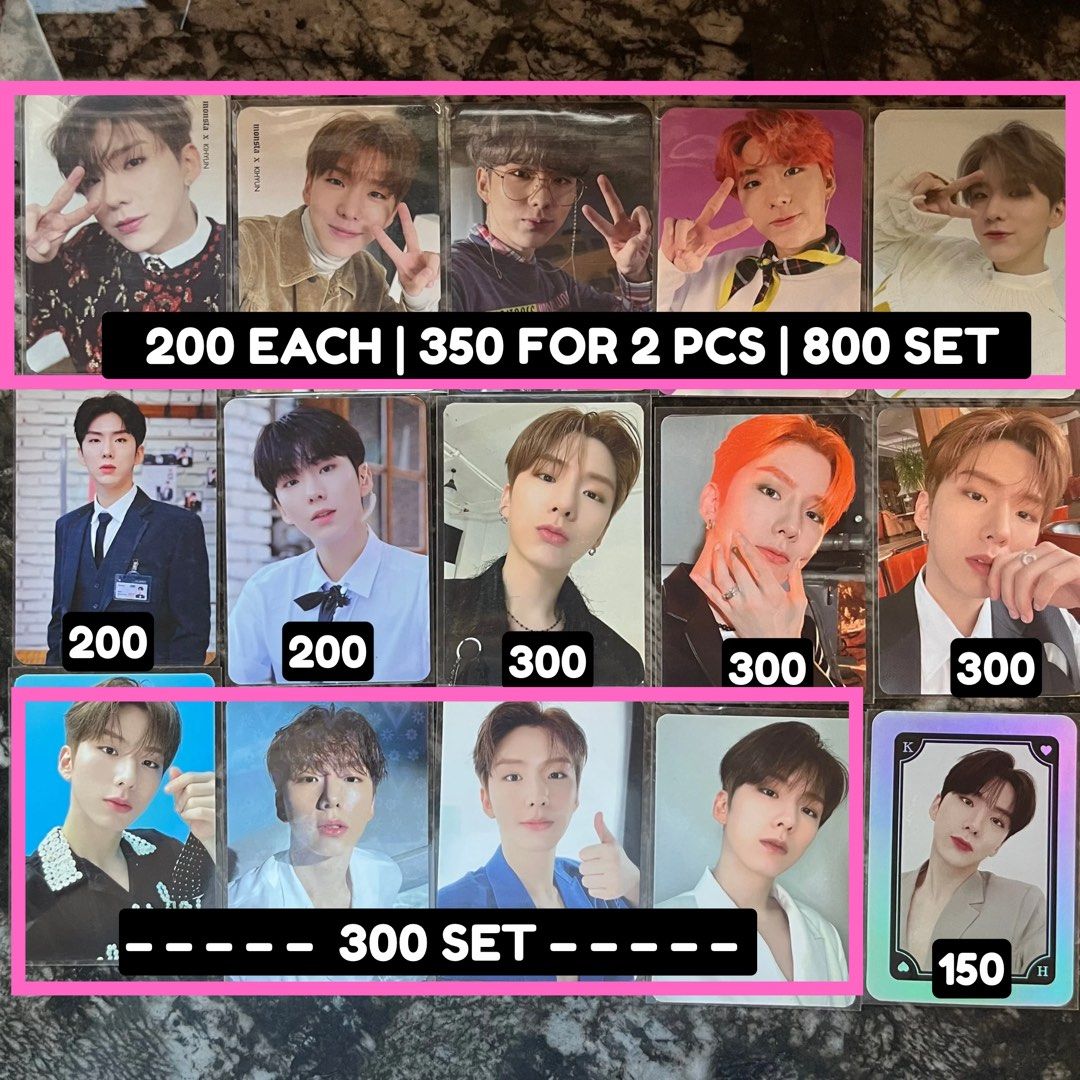 Kihyun Monsta X Photocards PC (Category: K-Wave Merchandise) located in Manila. Submitted by diorette (Listing ID 1440090711, Image 1). Description: - negotiable if buying 2 or more twt: hyunkatsells MOP: GCash, GoTyme MOD: LBC .