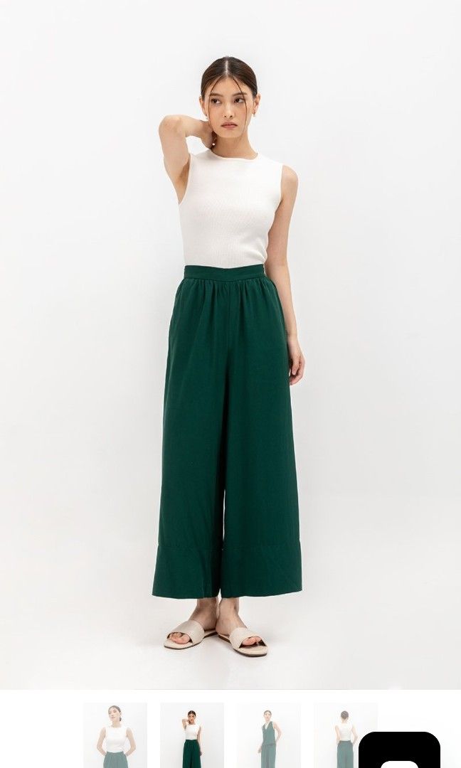 Love and bravery Junius elastic waist tencel pants (Category: Other Bottoms) located in Singapore. Submitted by greeeenteaaaa (Listing ID 1440134161, Image 1). Description: wash once but not worn before size S light cooling material elastic waist.
