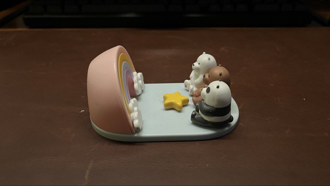 MINISO We Bare Bears Phone Stand (Category: Designer & Blind Box Toys) located in San Juan City. Submitted by kaelarafer (Listing ID 1440128858, Image 1). Description: MINISO We Bare Bears Phone Stand RFS: Never used.