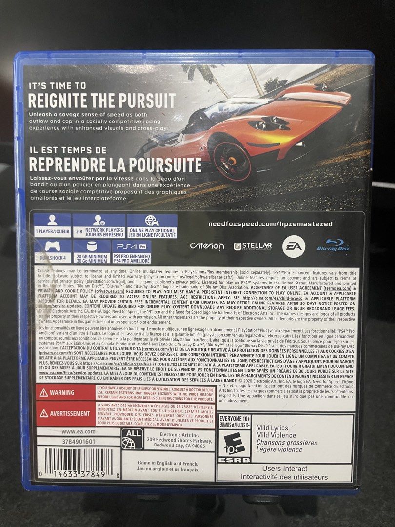 Need for Speed Hot Pursuit Remastered (Category: PlayStation) located in Tagum. Submitted by the.clutter (Listing ID 1440152744, Image 2). Description: .