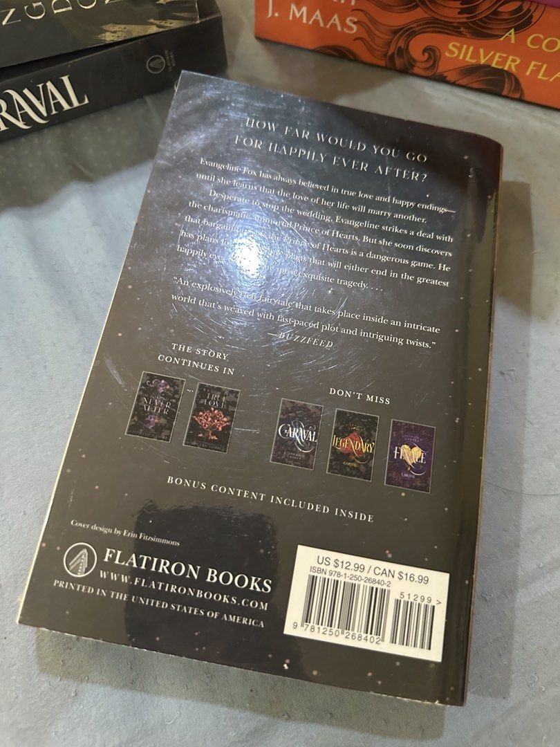 Once Upon a Broken Heart by Stephanie Garber (Category: Storybooks) located in Quezon City. Submitted by myneektc (Listing ID 1440025123, Image 2). Description: - Can send more photos if needed :) MOP: Gcash / Bank (BDO) MOD: Grab/Lalamove or Meetup LRT Legarda / Antipolo RFS: Decluttering! All bought from Fullybooked :) prices listed are cheaper than SRP.