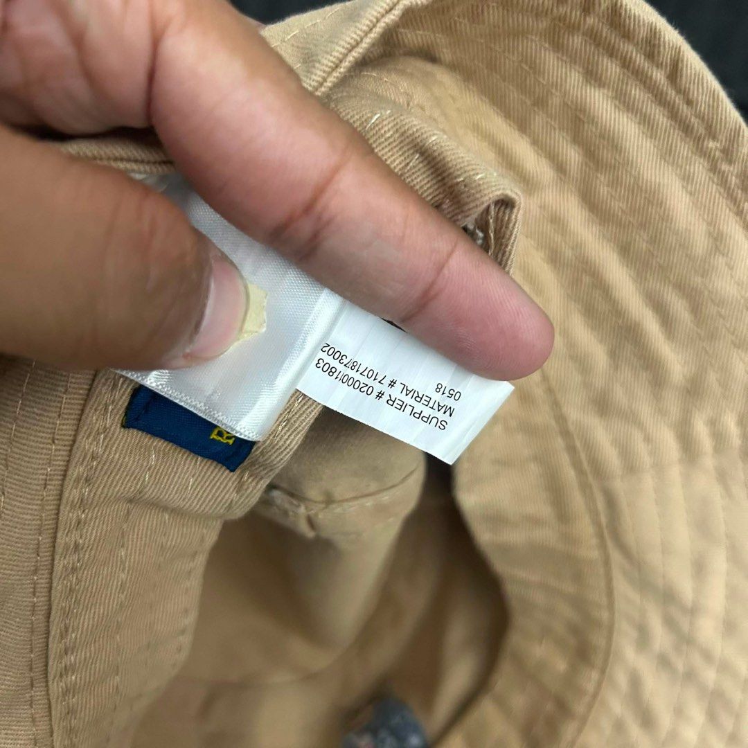 Polo Ralph Lauren Bear Bucket Hat Tan (Category: Caps & Hats) located in Davao. Submitted by msagatha (Listing ID 1440179703, Image 3). Description: - Classic Polo Ralph Lauren bucket hat - Features iconic embroidered Polo Bear on the front - Made from 100% cotton - Accented with leather trim - One size fits most.