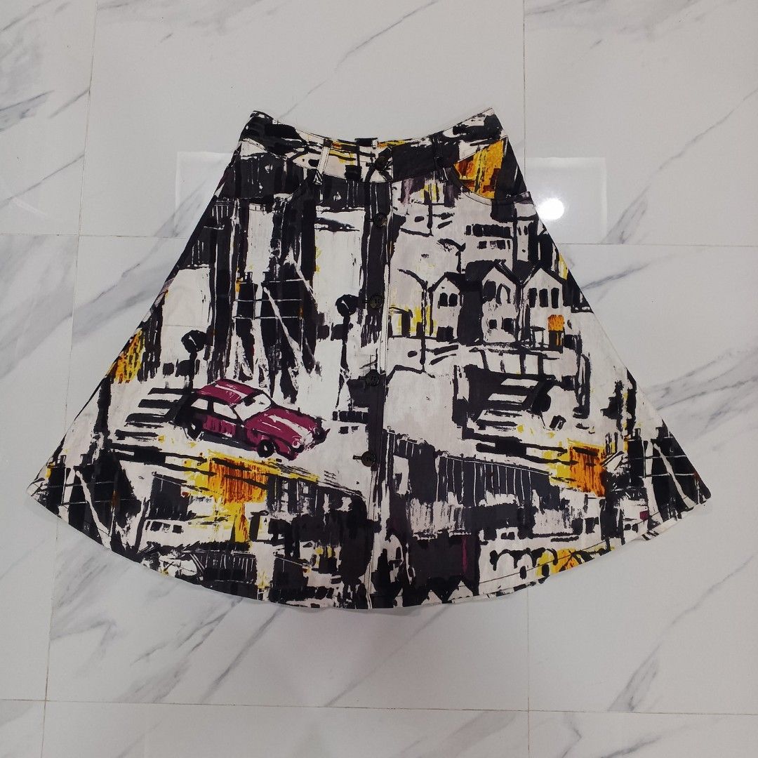 Prada Denim City Skirt (Category: Skirts) located in Malasiqui. Submitted by drie_findss (Listing ID 1440121109, Image 1). Description: Prada Denim City Skirt (Authentic) ‎_______________________ ‎Size: 40 on tag ‎(Measured by Inches) ‎Width: 28 ‎Length: 24 ‎Condition: EXCELLENT ‎Color Rate: 10/10 ‎Issue: NO MAINTAG ‎_______________________ ‎ ‎Color may vary due to lightning so check wisely. ‎Thank you for your understanding ❤️.