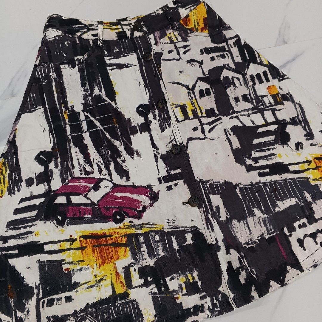 Prada Denim City Skirt (Category: Skirts) located in Malasiqui. Submitted by drie_findss (Listing ID 1440121109, Image 2). Description: Prada Denim City Skirt (Authentic) ‎_______________________ ‎Size: 40 on tag ‎(Measured by Inches) ‎Width: 28 ‎Length: 24 ‎Condition: EXCELLENT ‎Color Rate: 10/10 ‎Issue: NO MAINTAG ‎_______________________ ‎ ‎Color may vary due to lightning so check wisely. ‎Thank you for your understanding ❤️.