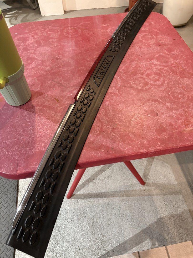 PRELOVED Innova Rear Step sills protection (Category: Upholstery, Seatcovers and Other Interior Parts and Accessories) located in Caloocan City. Submitted by izzykartph (Listing ID 1440063804, Image 2). Description: Preloved For innova and etc Just put adhesive of your choice then use it.