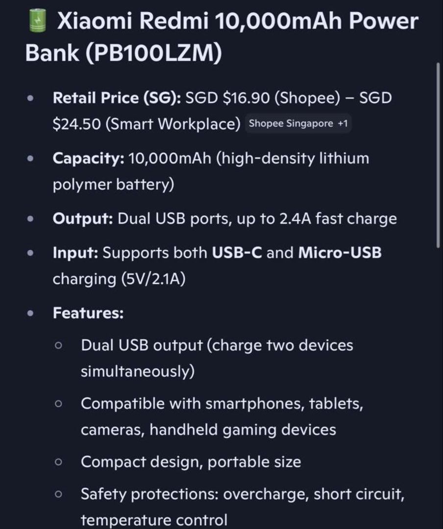 RedMi powerbank464734736309954562
