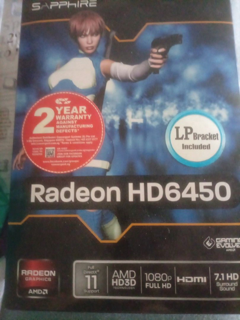 Sapphire Radeon HD6450 Graphics Card with LP Bracket