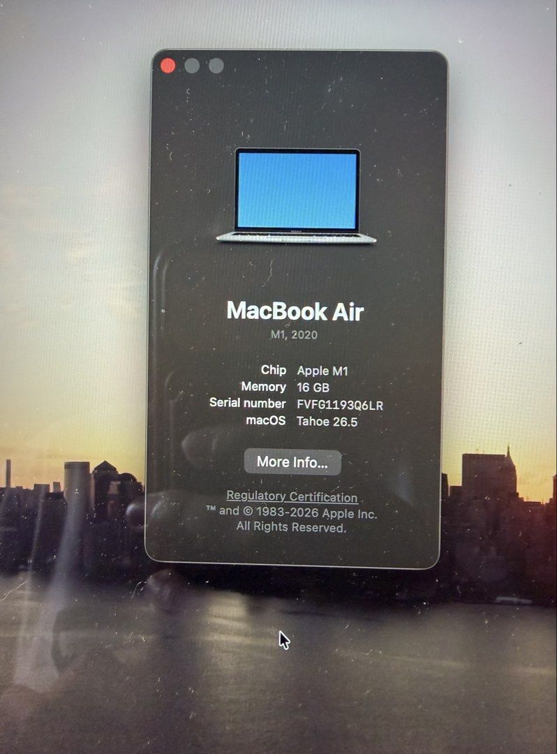 Selling my Macbook Air M1 (Category: Laptops & Notebooks) located in Manila. Submitted by vpszb14 (Listing ID 1439995116, Image 1). Description: ✨Selling my MacBook Air M1✨ -16GB RAM | 256GB SSD -Good condition + normal battery health (84%) -RFS: Upgrade 🙈 Still smooth and reliable for work, school, or daily use. Php 27K PM if interested ✨.