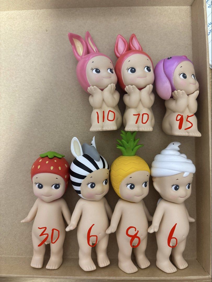 Sonny Angel Figures - Various Designs - Price per piece (Category: Designer & Blind Box Toys) located in Singapore. Submitted by heyitsapanda (Listing ID 1440102162, Image 1). Description: Ideal selling Price is indicated on each figure. Open for nego as long as reasonable no lowball please DM for condi If >1 interested, priority to more.
