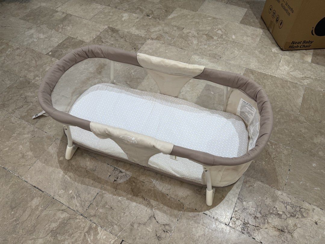 Summer Collapsible Travel Baby Cot (Category: Cots & Cribs) located in Quezon City. Submitted by prelovedbabygirlstuff (Listing ID 1440073871, Image 2). Description: - Summer Collapsible Travel Baby Cot - Comfortable sleeping area with patterned mattress - Removable mattress included - Mesh sides for excellent ventilation - Designed for easy portability and convenience Location: near SM Sta Mesa Gcash Payment first before booking own courier pick