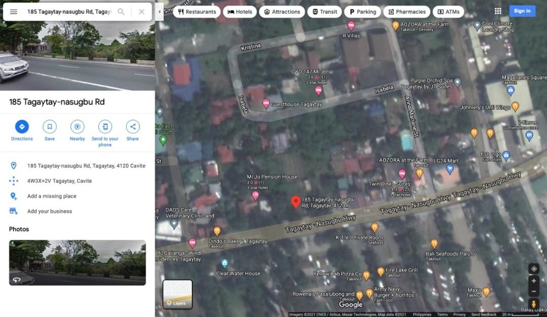 Tagaytay Land for Lease (Category: Lot) located in Pasig City. Submitted by aaa-choooo (Listing ID 1440005174, Image 2). Description: LAND FOR LEASE - Prime location - 890 sqm - Nusugbu Highway - Across Cliffhouse Tagaytay - Near Balay Dako - Long-term Lease.