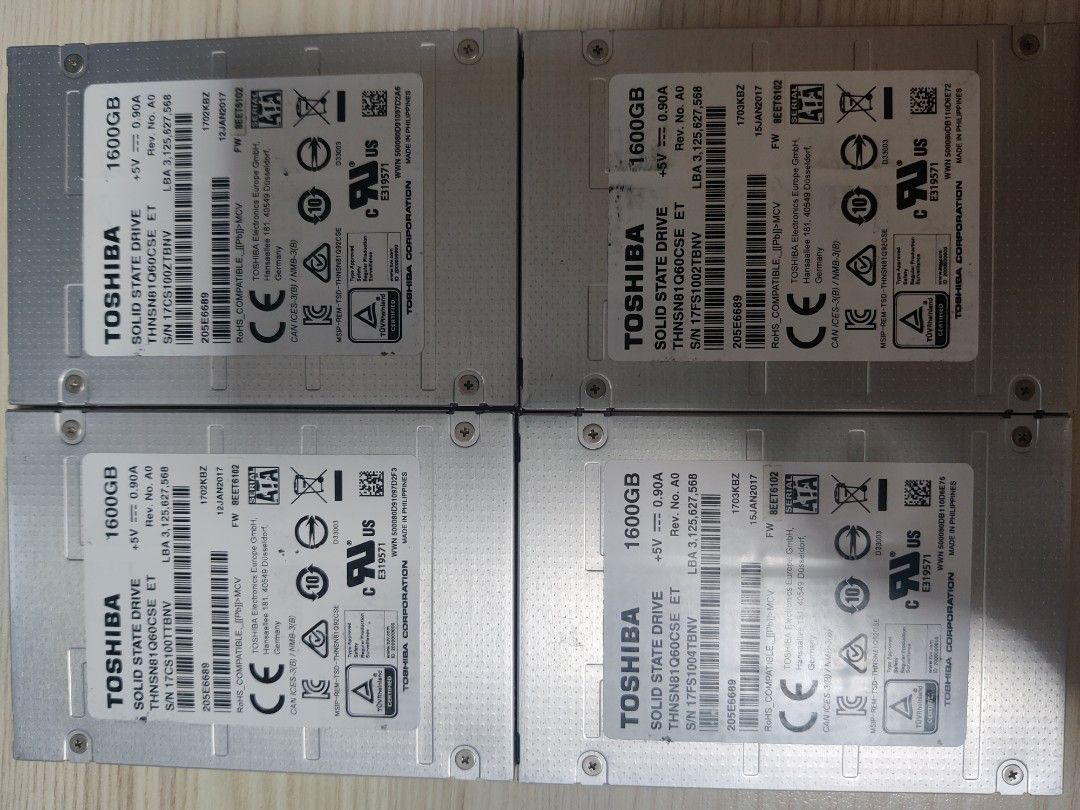 Toshiba 1600GB Solid State Drive (4 Units)
