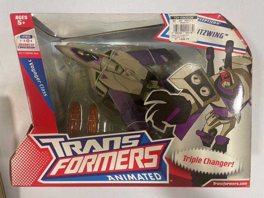 Transformers Animated collection (Category: Action & Battle Toys) located in Taguig. Submitted by clonedbricks (Listing ID 1427688650, Image 3). Description: Selling my Transformers Animated collection! Most are back in box! Big discounts vs. online market rate (50-70% off) Negotiable too! Deluxe Class - Optimus Prime vs. Megatron (BIB) | ✅ P1,799 only - Waspinator (BIB) | ✅ P2,999 only - Blurr (BIB w/ manual) | ✅ P3,499 only - Shockwave (BIB) | 