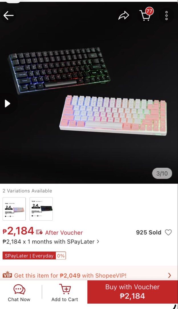 TYLEX XZ68 Mechanical Keyboard (Category: Computer Keyboard) located in Manila. Submitted by joanauu (Listing ID 1439550418, Image 2). Description: - TYLEX XZ68 Mechanical Keyboard - White Frame - Pastel Keycaps (White & Pink) - USB Connectivity - Rubber Feet for Stability.