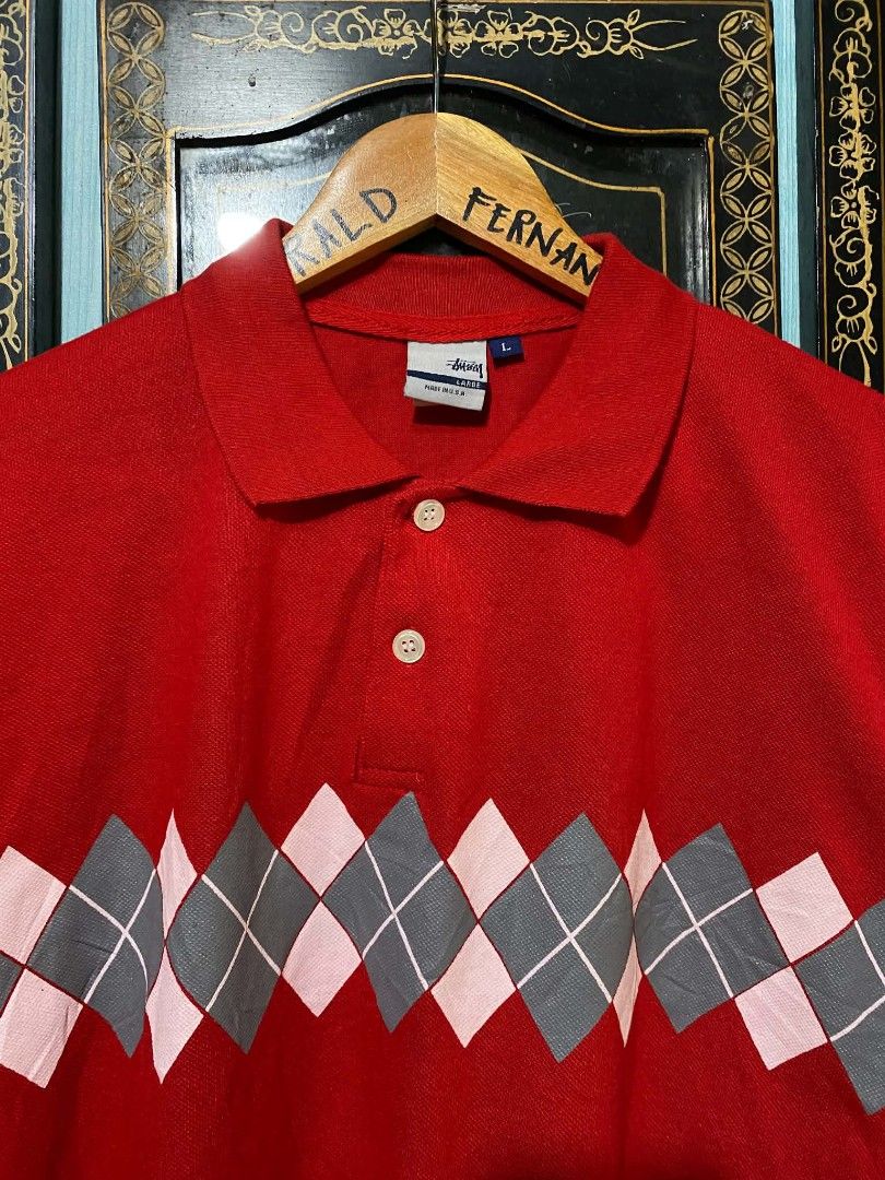 Vntage Stussy polo shirt (Category: Tshirts & Polo Shirts ) located in Kapalong. Submitted by og_archives (Listing ID 1440195080, Image 2). Description: Vntage Stussy polo shirt Excellent condition No issue Dimes W21 / L27.