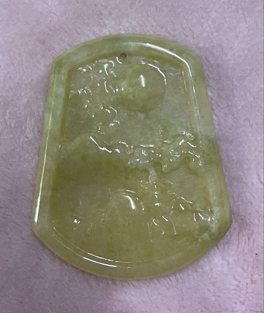 Yellow Jadeite Landscape Carving Pendant (Category: Charms) located in Manila. Submitted by Crystal_Oracle (Listing ID 1440117122, Image 1). Description: In feng shui, a landscape refers to the design and arrangement of outdoor spaces (like gardens, yards, and pathways) to harmonize with the flow of chi (life energy). The goal is to balance the natural environment, blending natural landforms and plants to promote health, prosperity, and emotional