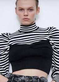 Zara Striped Long Sleeve Top (Category: Longsleeves) located in Guinayangan. Submitted by find_keepers_21 (Listing ID 1439620394, Image 3). Description: Can fit Xs- small.