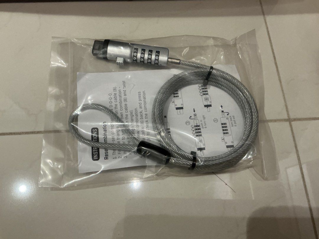 4-Digit Combination Cable Lock with Instructions466048402955980800