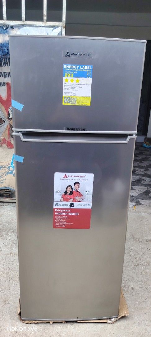 8cubic INVERTER Refrigerator (Category: Refrigerators and Freezers) located in Meycauayan. Submitted by steve_buy_and_sell (Listing ID 1440233441, Image 2). Description: HANABISHI BRAND - 8cubic INVERTER Refrigerator -INVERTER - Two Doors with Top Freezer Compartment - Ample Shelf Space Inside - Energy Efficient Model - Ideal for Small Kitchens or Dorm Rooms - Original Stickers Still Attached BRANDNEW MALLPULLOUT Imperfection like scratches and d