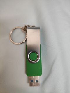Green Rotating USB Flash Drive with Keychain471208233597020160