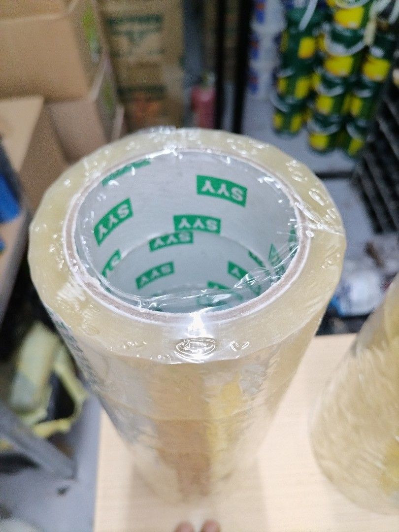 AAS Clear Packaging Tape Rolls (Category: Craft Supplies & Tools) located in Manila. Submitted by kulitzmagicalstore (Listing ID 1440221821, Image 2). Description: - Bundle of clear packaging tape rolls - Features AAS brand logo on inner core - Strong adhesive for secure sealing - Perfect for boxes, parcels, and general packaging needs.