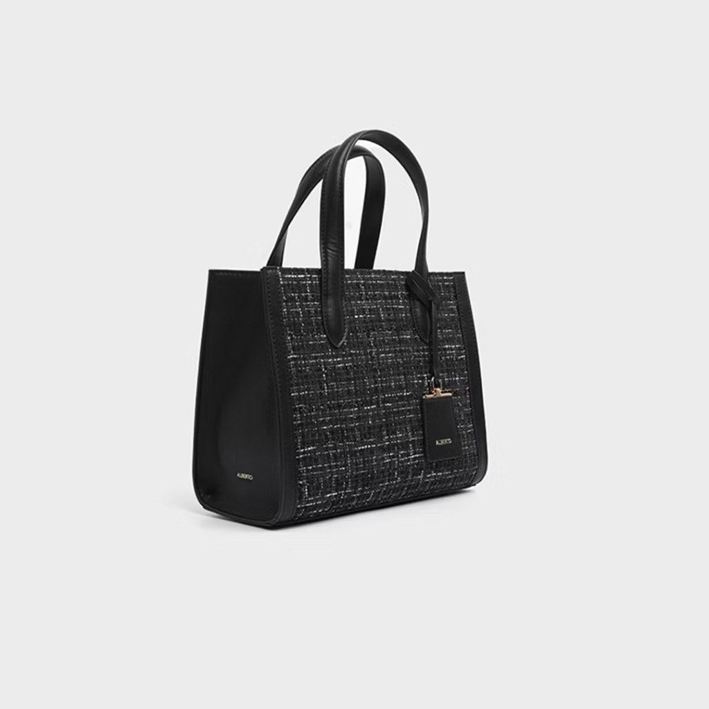 Alberto Tweed Top Handle Tote Bag Black (Category: Tote Bags) located in Quezon City. Submitted by ohcrapitsjessie (Listing ID 1440279092, Image 3). Description: Used 5x only. Good as brand new! Same as picture. With long strap.