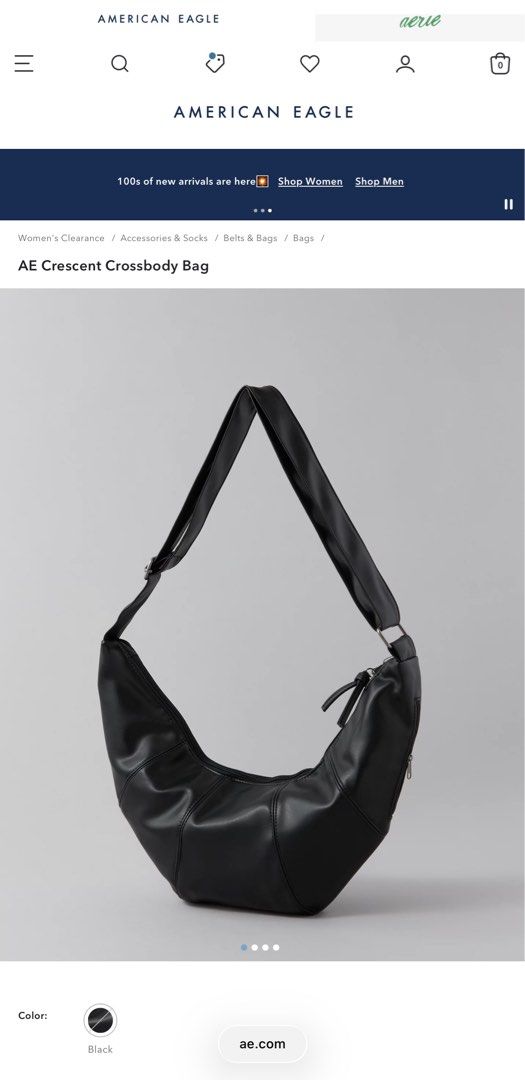 American Eagle Outfitters Crescent Bag CA Taille Unique (Category: Luxury Bags & Wallets) located in Quezon City. Submitted by leonidabert (Listing ID 1440297688, Image 1). Description: American Eagle Outfitters Crescent Bag CA Taille Unique The Details - Carry yourself in style. - Adjustable shoulder strap - Top zip closure - Multiple interior pockets Materials & Care - 100% Polyurethane - Machine wash - Imported #sale #bag #discounted #imported