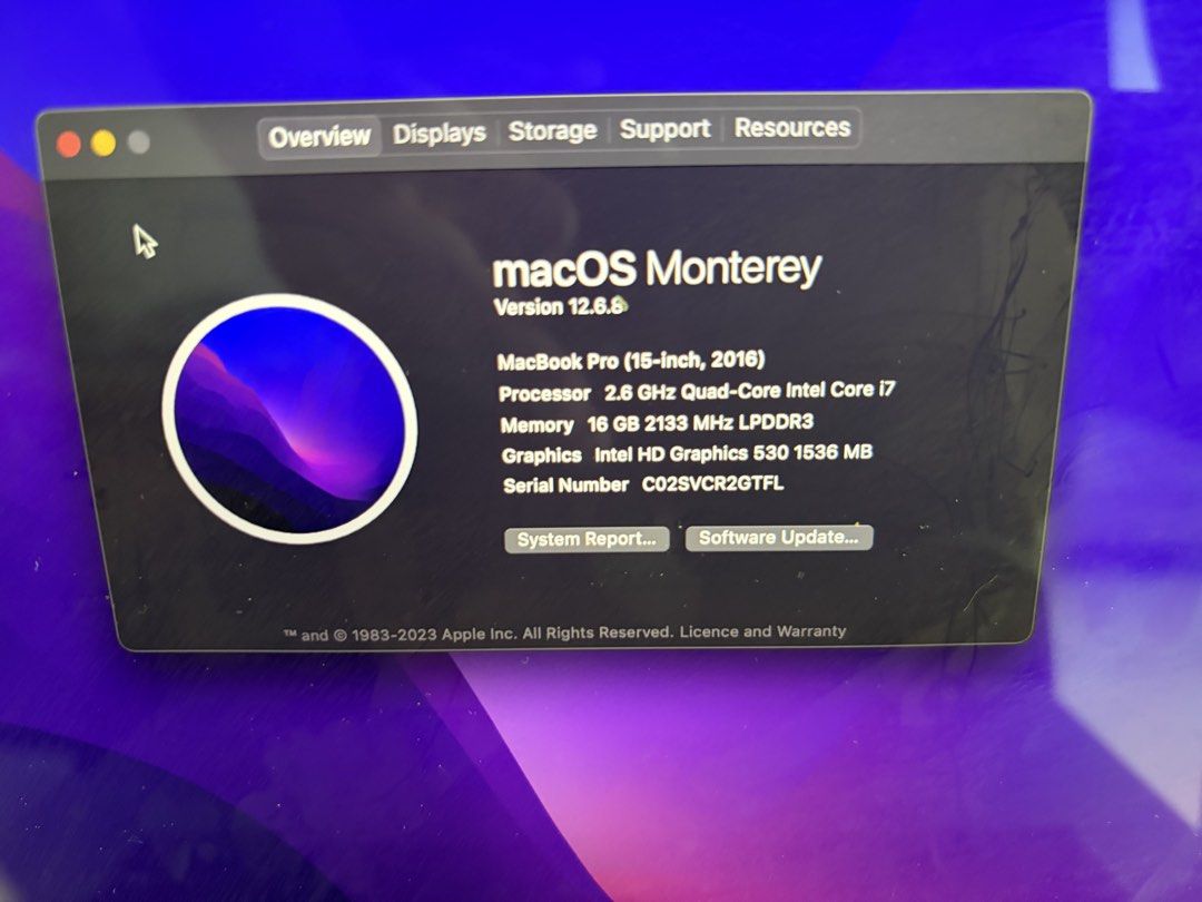 Apple MacBook Pro 15-inch 2016 Intel Core i7465749344801925123