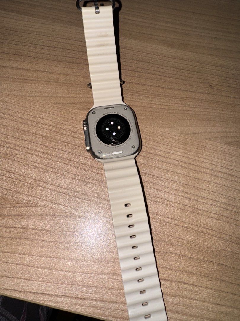 Apple Watch Ultra 49mm Titanium Ceramic Case Sapphire (Category: Wearables & Smart Watches) located in Quezon City. Submitted by closetland (Listing ID 1440363306, Image 2). Description: - Apple Watch Ultra with 88% battery health - 49mm Titanium & Ceramic Case - Sapphire Crystal Display - Includes 3 Bands - Comes with charger and box - Ideal for Workouts & Everyday Use - All Buttons & Functions Working Perfectly.