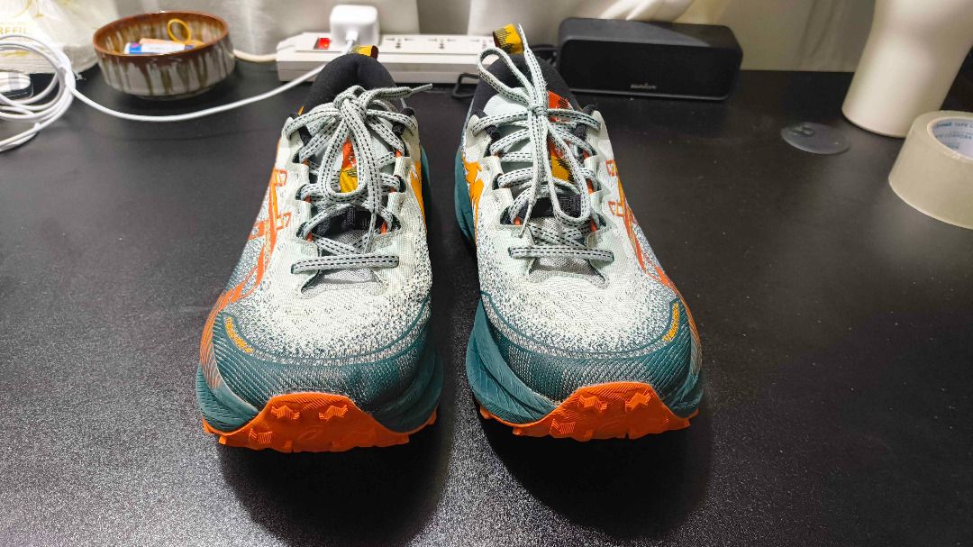 ASICS Trabuco Max 4 Trail Running Shoes (Category: Sneakers) located in Quezon City. Submitted by rogurtneedsmilk (Listing ID 1440235064, Image 1). Description: AVAILABLE AS LONG AS STILL LISTED - ASICS Trabuco Max 4 trail running shoes - Striking teal, orange, and black colorway - Designed for rugged terrain - Durable outsole for excellent grip - Supportive cushioning for comfort - Breathable mesh upper - Perfect for outdoor adventures Bought th