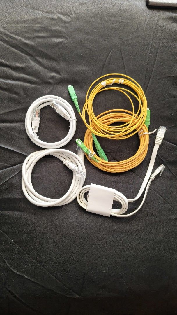 Assorted Network Cables - Ethernet and Fiber Optic465513071185111040