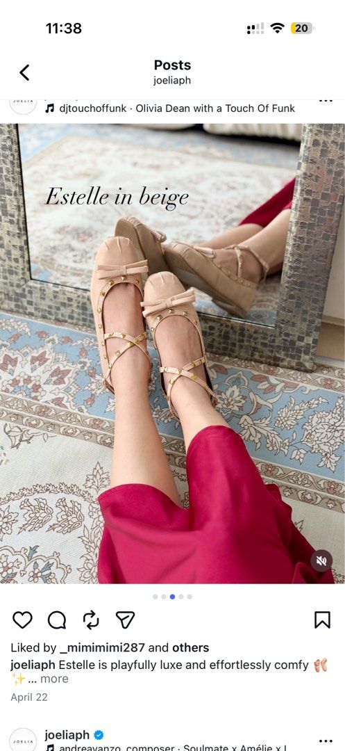 Ballet Flats from Joelia (Category: Flats & Sandals) located in Manila. Submitted by stuffbylaya (Listing ID 1440225631, Image 2). Description: Worn only once. I’m a size 9 and this fits me perfectly RFS: I bought two of these in different color and i’m leaning to the choco brown more. .