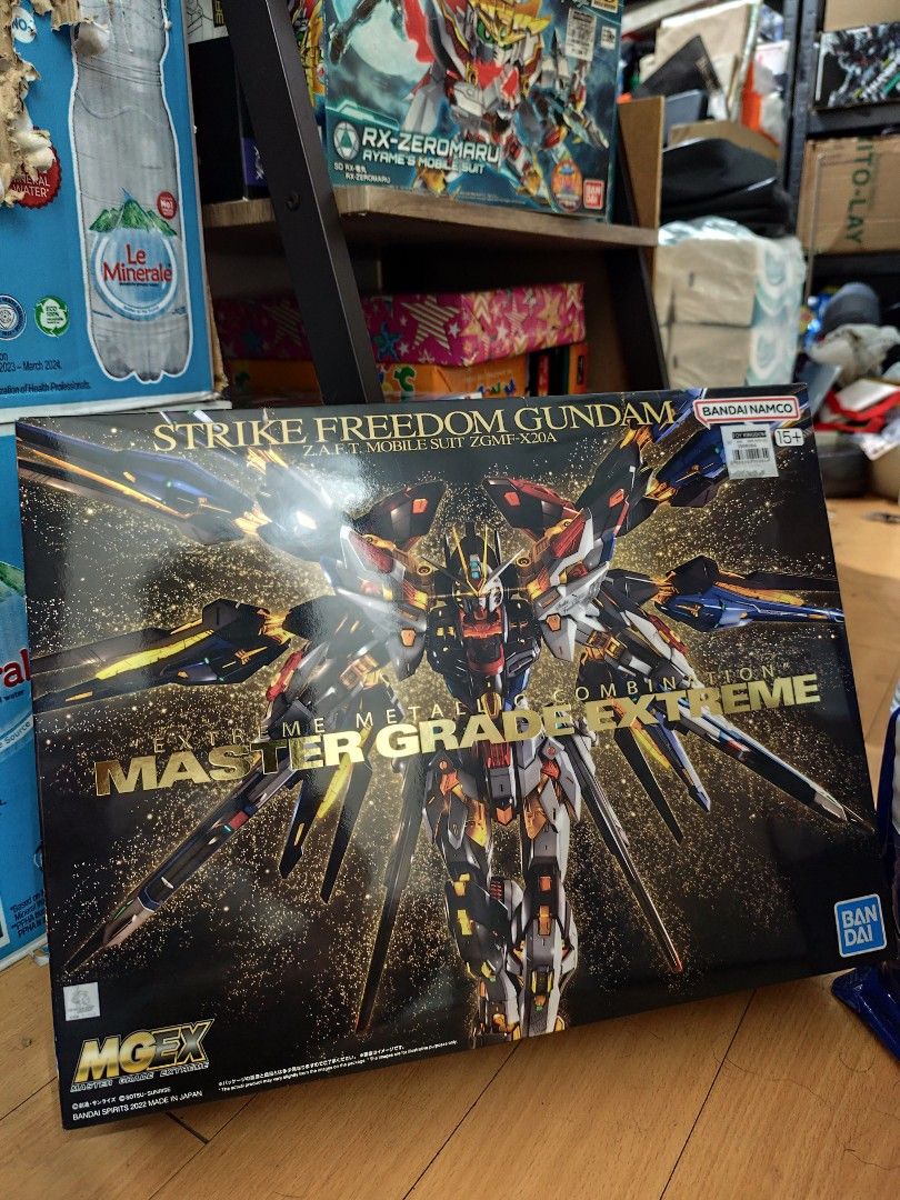 Bandai MGEX Strike Freedom Gundam (Category: Gundam & Model Kits) located in Manila. Submitted by sexy.seller (Listing ID 1440357940, Image 2). Description: - Brand: Bandai - Series: Master Grade Extreme (MGEX) - Model: ZGMF-X20A Strike Freedom Gundam - Ideal for: Gundam enthusiasts and model kit builders unbuilt. stock. selling as is Shipping Fee shoulder by Buyer RFS: Declutter.