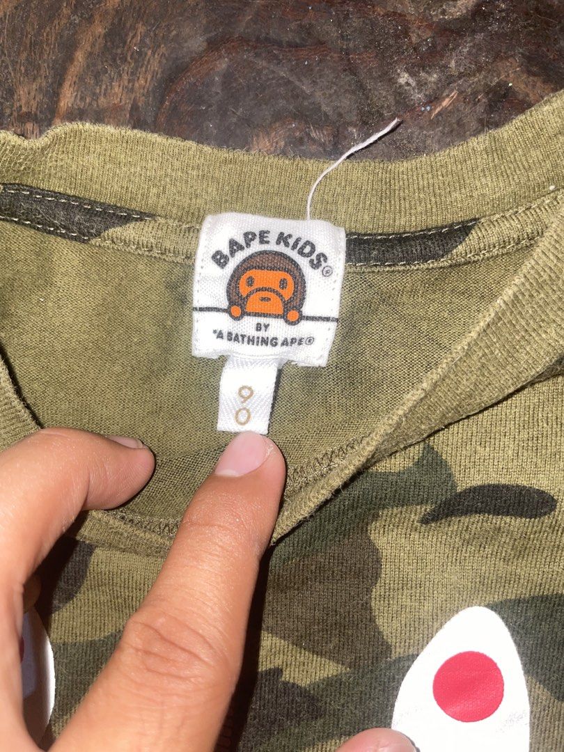 Bape camou for baby (Category: Babies & Kids Fashion) located in Hermosa. Submitted by oddballs.vtg (Listing ID 1440368179, Image 2). Description: Size 90 As new.