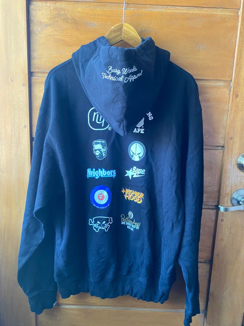 Bape neighborhood pullover (Category: Activewear) located in Manila. Submitted by upcycleutopia_ (Listing ID 1440254641, Image 2). Description: Authentic No flaws Excellent condition 25x28.5.