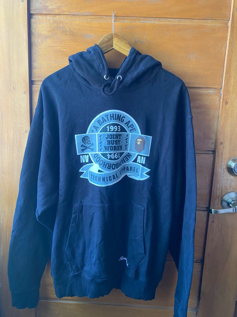 Bape neighborhood pullover (Category: Activewear) located in Manila. Submitted by upcycleutopia_ (Listing ID 1440254641, Image 1). Description: Authentic No flaws Excellent condition 25x28.5.
