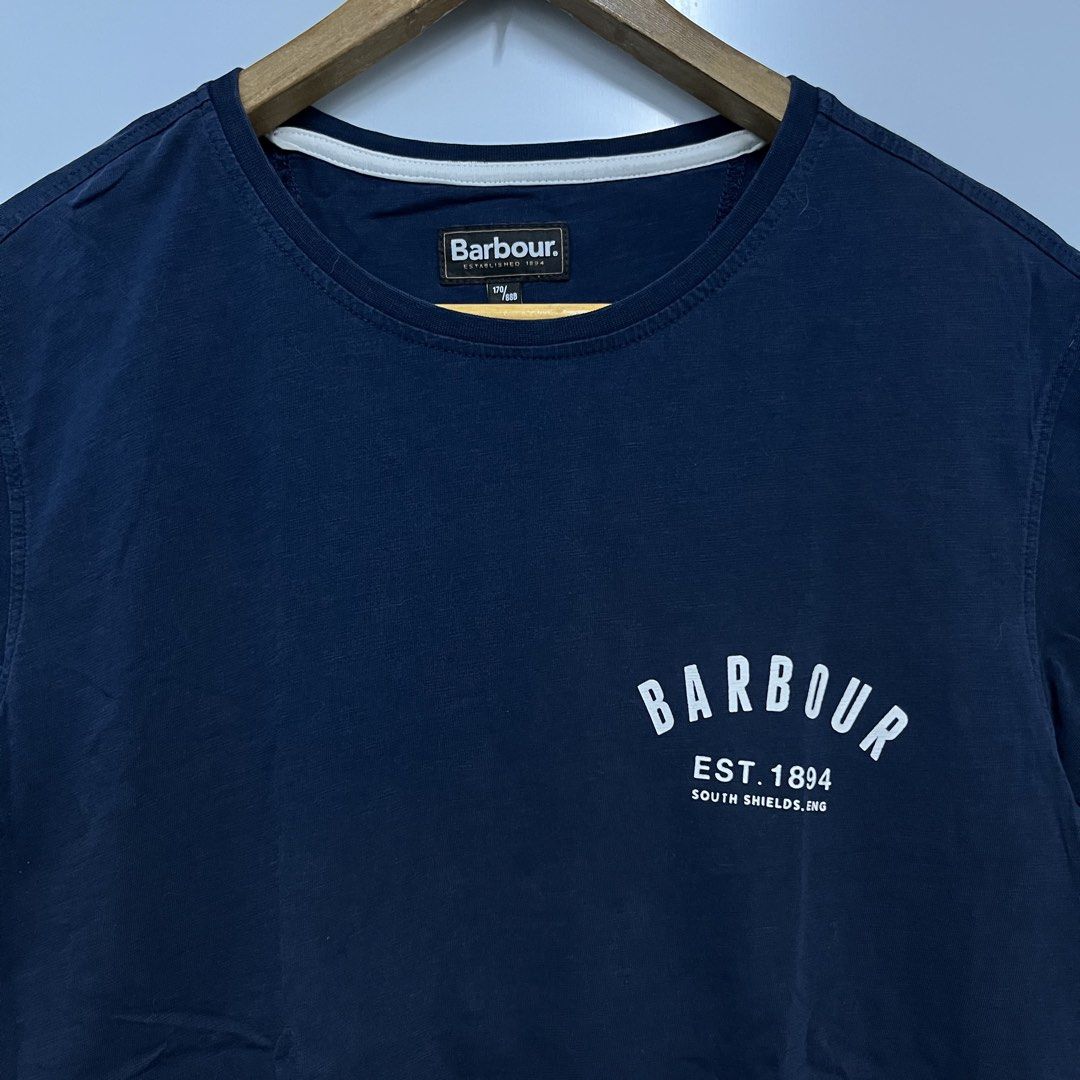 Barbour - Preppy T-Shirt (Category: Activewear) located in Batangas. Submitted by wornwear.ph (Listing ID 1440364469, Image 3). Description: Barbour - Preppy T-Shirt Color: New Navy Size: 170 - Medium Width 20 inches Length 26” Has white mark on the back Very good condition 680 only! .