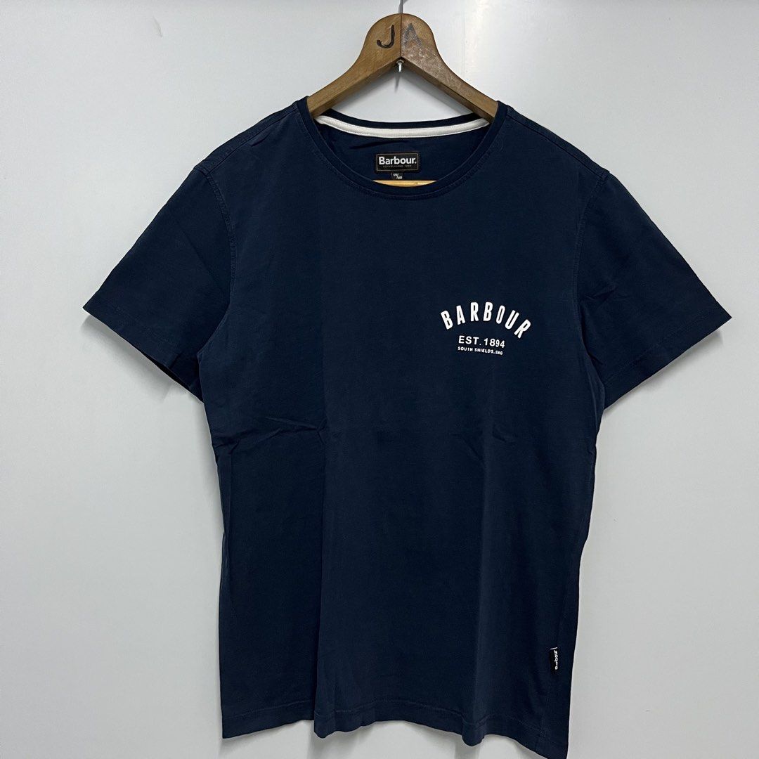 Barbour - Preppy T-Shirt (Category: Activewear) located in Batangas. Submitted by wornwear.ph (Listing ID 1440364469, Image 2). Description: Barbour - Preppy T-Shirt Color: New Navy Size: 170 - Medium Width 20 inches Length 26” Has white mark on the back Very good condition 680 only! .