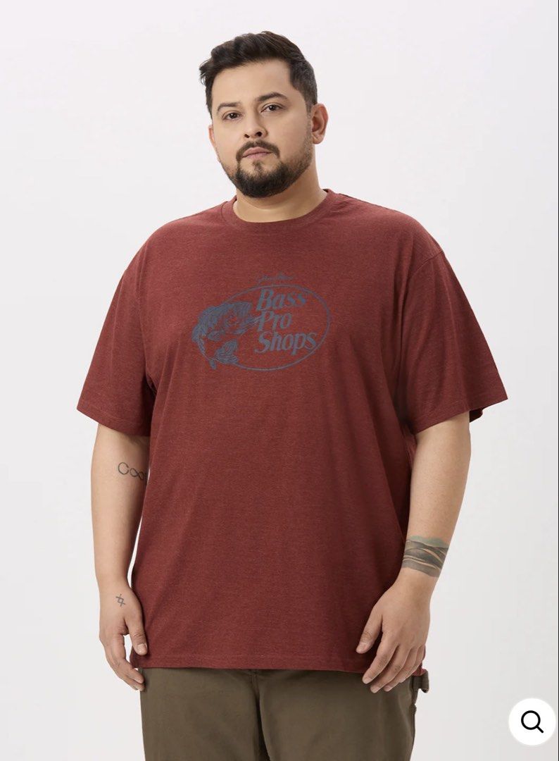 Bass Pro Shops Heather Maroon Tee (Category: Tshirts & Polo Shirts ) located in Tagum. Submitted by pointers15 (Listing ID 1440344242, Image 3). Description: M on tag best fit L Like new Cr: 10/10 No issue❌.