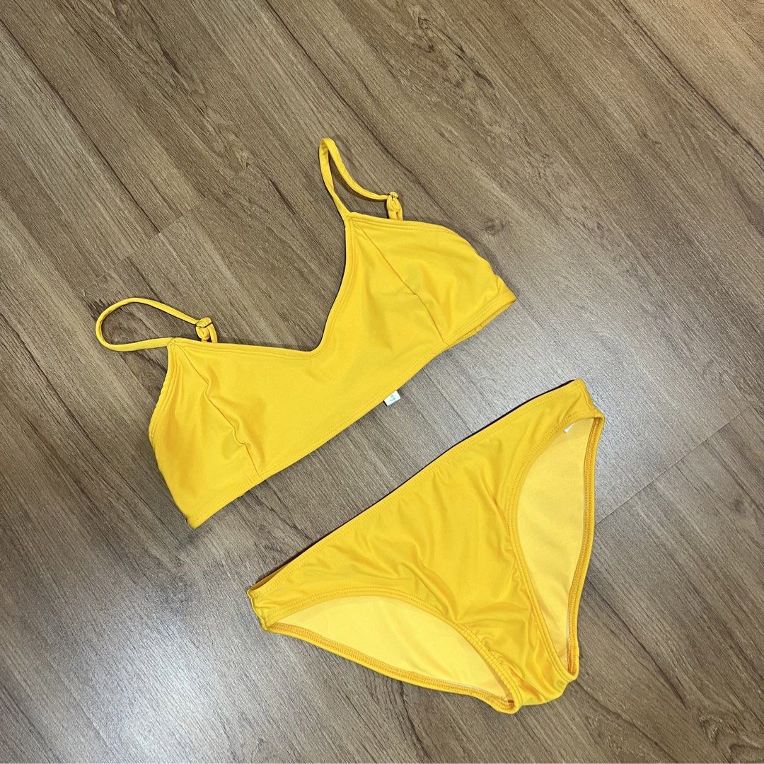 [Beyond the Beach] Yellow Two Piece Bikini Set | Swimsuit (Category: Bikinis & Swimsuits) located in Muntinlupa City. Submitted by shopblank (Listing ID 1440313317, Image 2). Description: No pads — with pads slots (Nipple tape or silicon can also be used Purchased separately for around PHP 1,200 each Note: Actual when worns are included in the post ONLY IF available. Otherwise, I won’t entertain special ww requests. Thank you! Payments via Gcash 