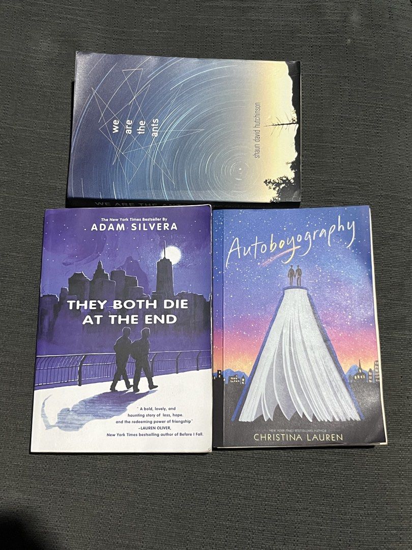 BL (Boys’ Love) books (3) bundle (Category: Storybooks) located in Zamboanga. Submitted by archire (Listing ID 1440334013, Image 2). Description: PIRATED ‼️ Bundle of three Autoboyography by Christina Lauren They Both Die at the End by Adam Silvera We Are The Ants by Shaun David Hutchinson You can view each flaws on their individual prices..